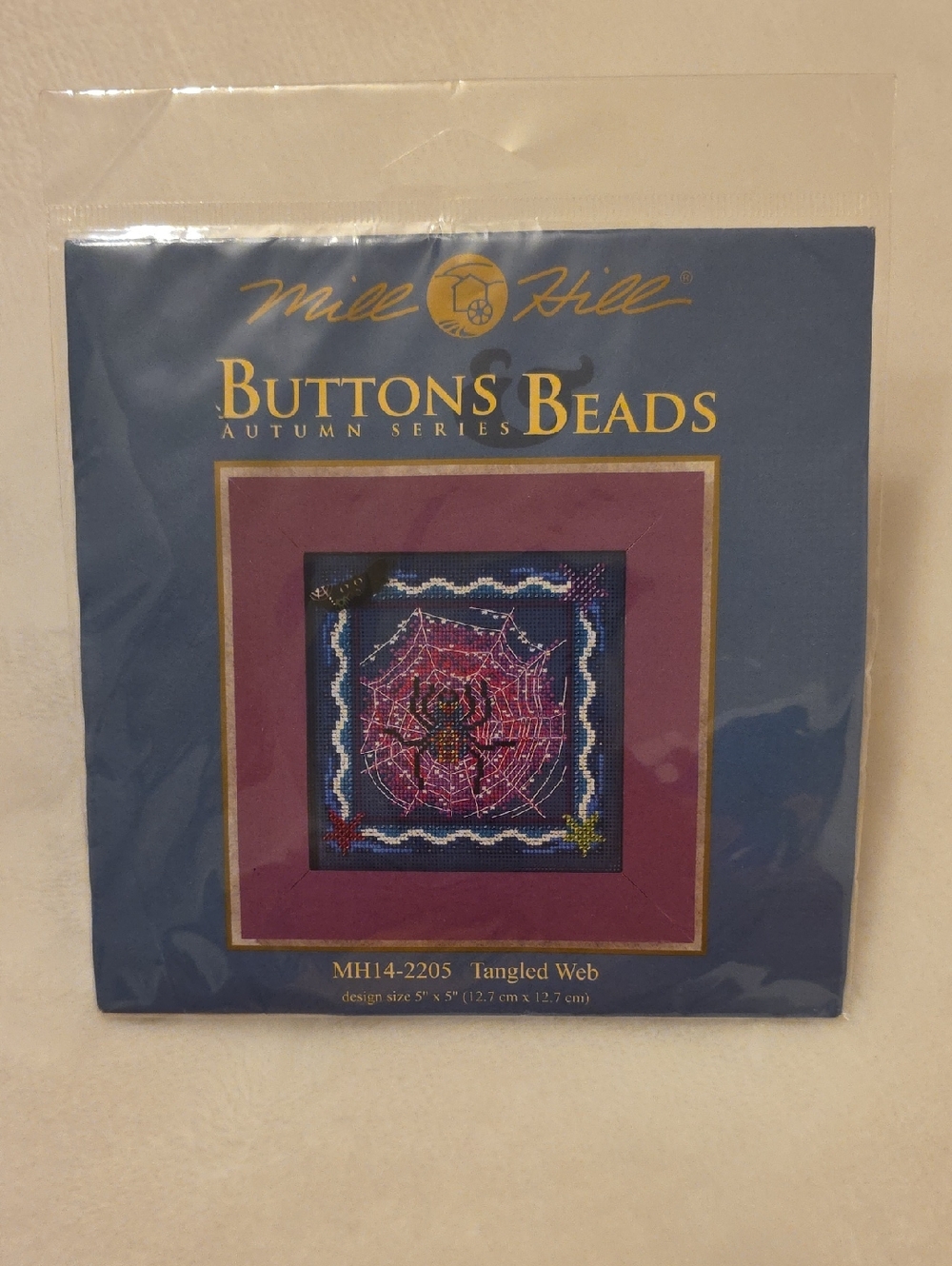 Mill Hill Cross-Stitch Kit-Halloween-Spider On Spider Web